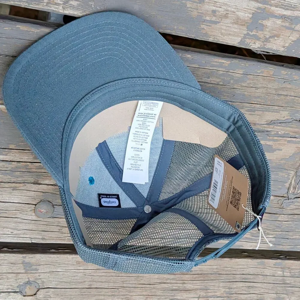 NWT Patagonia Fitz Roy Horizons Trucker Hat Belay Blue Mountain Snapback Cap